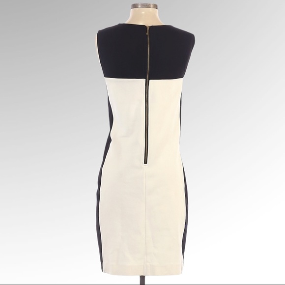 DKNY Sleeveless Color block V- Neck Sheath Dress - Picture 2 of 3